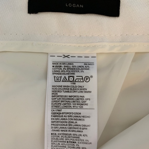 BEAUTIFUL White Logan Trouser-Fit Stretch Linen-Cotton Pant from BR - Picture 5 of 13